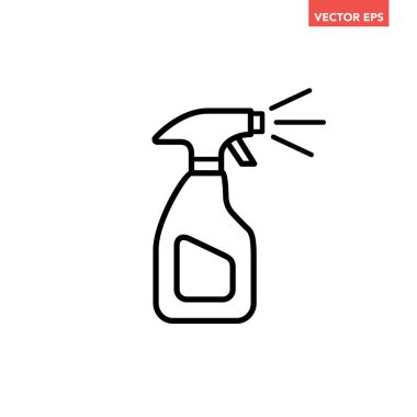 Beyaz arkaplanda izole edilmiş sprey şişe vektör çizgisi simgesi
