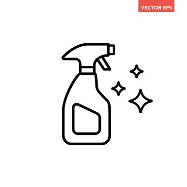Beyaz arkaplanda izole edilmiş sprey şişe vektör çizgisi simgesi, logo, web sitesi, uygulama için vektör çizgisi simgesi.