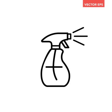 Beyaz arkaplanda izole edilmiş sprey şişe vektör çizgisi simgesi