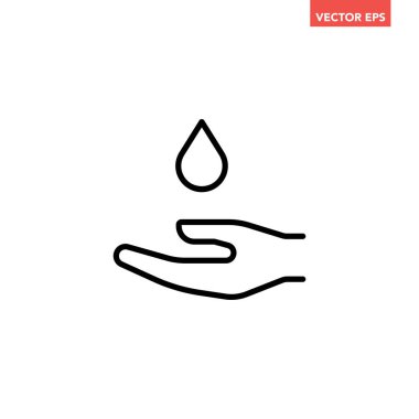 El yıkama ikonu. vektör simgesi.