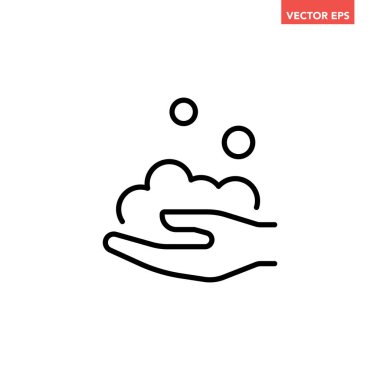 El yıkama ikonu. vektör simgesi.