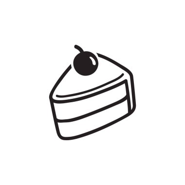 Kek vektör simgesi. tatlı vektör simgesi beyaz arkaplanda izole edildi 