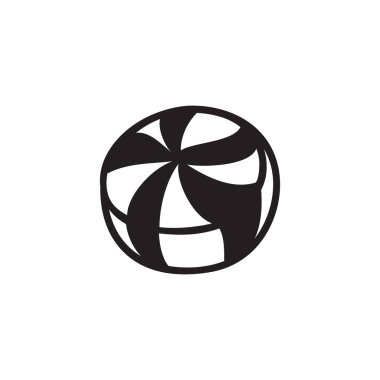 Siyah, tek yuvarlak nane şekeri çizgisi ikonu. Basit tatil tatlı düz tasarım piktogram, reklamlar için clipart vektör ilüstrasyon uygulaması logo web düğmesi ui ux arayüz elementleri beyaz arkaplanda izole