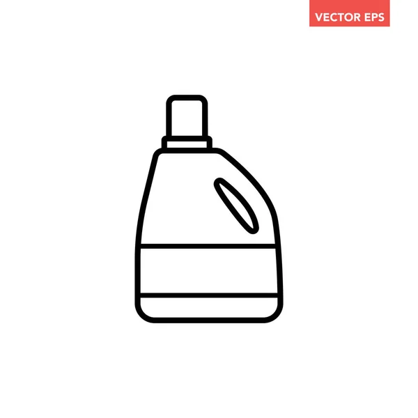 Negro Único Icono Línea Detergente Lavandería Simple Limpiar Objeto Plano — Vector de stock