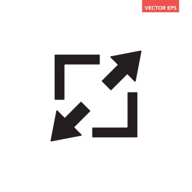 Oklu tam ekran boyutu, basit yön arayüz kavramı elemanları, uygulama ui ux web düğmesi logosu, grafik düz tasarım pictogram vektörü beyaz arkaplan üzerinde 10 izole