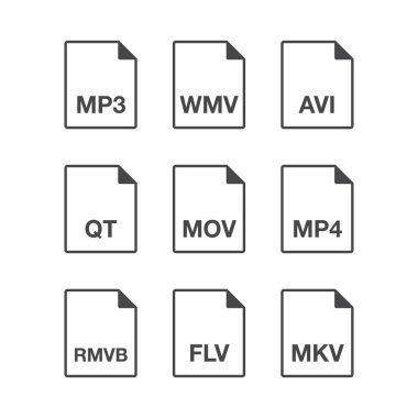 dosya uzantısı simgesi, vektör illüstrasyonu basit tasarım