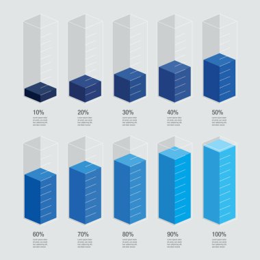 Bilgi grafikleri, vektör illüstrasyonu için çeşitli grafik sütunları