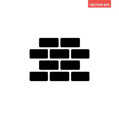 tuğla duvar simgesi tasarımı illüstrasyonu