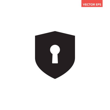 Kalkan yassı ikon vektör çizimi