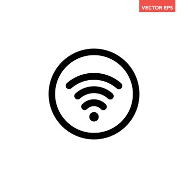 Wi-Fi vektör tasarım simgesi beyazarkaplanda izole edildi 