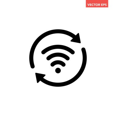Wi-Fi vektör tasarım simgesi beyazarkaplanda izole edildi 