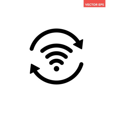 Wi-Fi vektör tasarım simgesi beyazarkaplanda izole edildi 