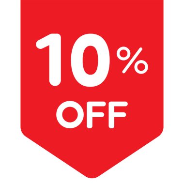 kırmızı indirimli fiyat etiketi, vektör illüstrasyonu basit tasarım