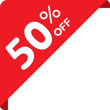 kırmızı indirimli fiyat etiketi, vektör illüstrasyonu basit tasarım