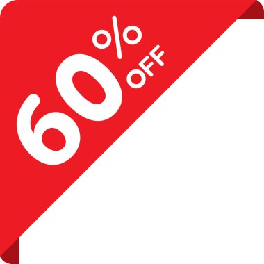 kırmızı indirimli fiyat etiketi, vektör illüstrasyonu basit tasarım