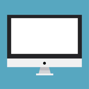 Boş ekran vektör resimleme ile monitör