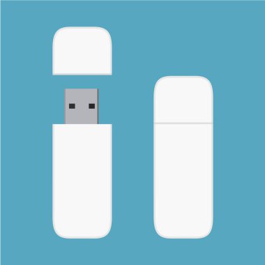 USB flash disk simgesi. vektör illüstrasyonu.