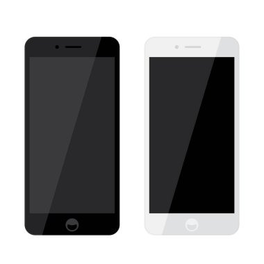 boş ekran vektörü çizimine sahip cep telefonu