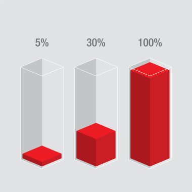 Grafiklerin 3d görüntülenmesi iş vektörü illüstrasyonuName