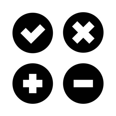 Basit evet ya da hayır düğmeleri vektör çizimi