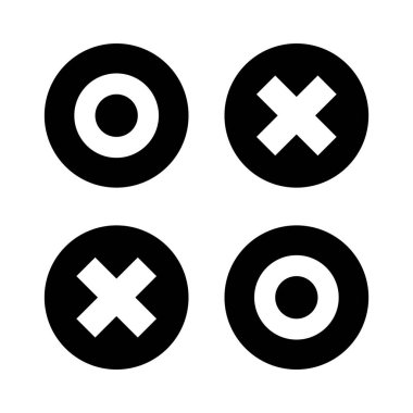 Basit evet ya da hayır düğmeleri vektör çizimi