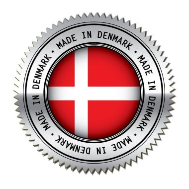 Danimarka etiketli vektör illüstrasyonunda yapıldı