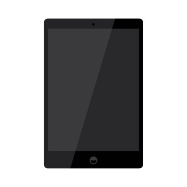 Boş ekran vektör illüstrasyonlu dijital tablet
