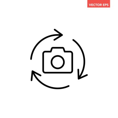 fotoğraf makinesi ikon tasarım vektör çizimi