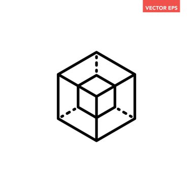 küp simgesi tasarımı, vektör 10