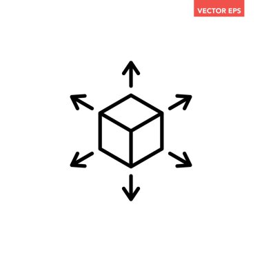 3d küp logo tasarımı vektör çizimi
