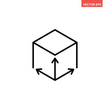 3d küp logo tasarım vektörü