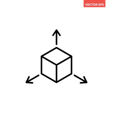 küp simgesi tasarımı, vektör illüstrasyonu