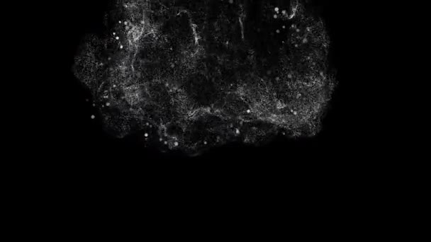 Partículas Partículas Fluir Partículas Poeira Canal Alfa Contexto Transparente — Vídeo de Stock