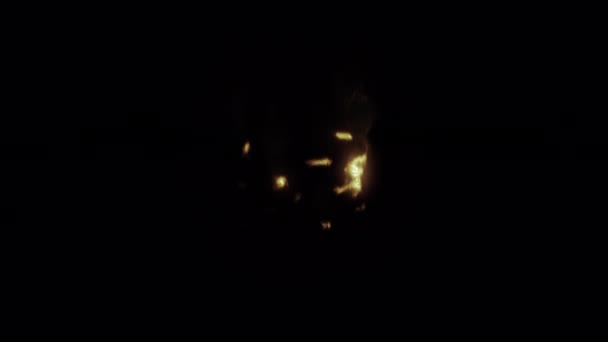 Brennende Nummer Feuernummer Alpha Kanal Transparenter Hintergrund — Stockvideo
