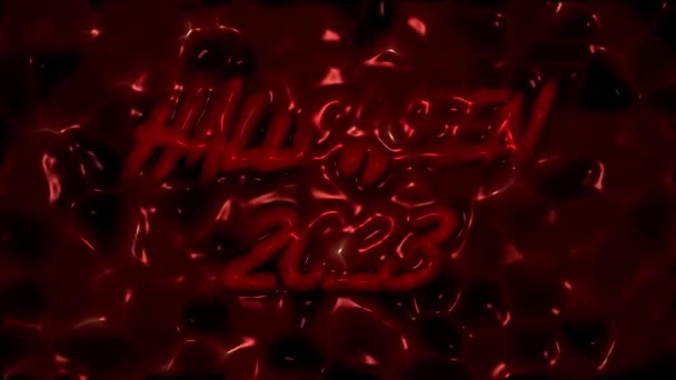 Halloween Yang Menakutkan Teks Halloween Halloween Menyeramkan Halloween 2023 — Stok Video