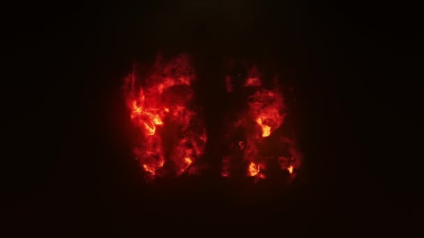 Numărul Ardere Numărul Foc — Videoclip de stoc
