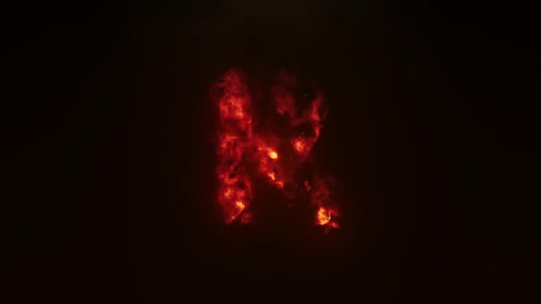 Буква Burning Letter — стоковое видео