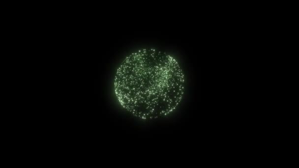 Esfera Partículas Brillantes Bola Partículas Mágicas Orbe Mágico Partículas Brillantes — Vídeos de Stock