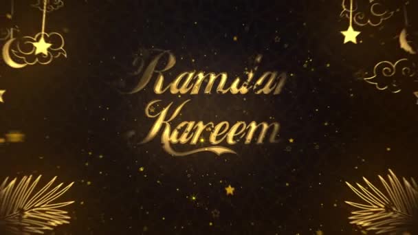 Ramadan Kareem Ramadan Mubarak Hälsningar Från Ramadan Heliga Månad Glad — Stockvideo