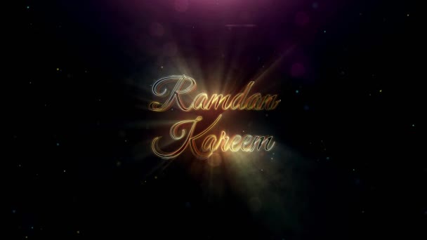 Ramadan Kareem Ramadan Mubarak Ramadan Greetings Holy Month Happy Ramadan — Stock Video