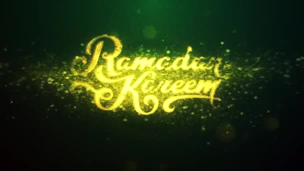 Ραμαζάνι Καρίμ Ραμαζάνι Μουμπάρακ Χαιρετισμούς Στο Ραμαζάνι Ιερό Μήνα Ευτυχισμένο — Αρχείο Βίντεο