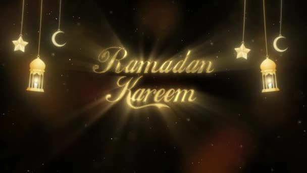 Ramadan Kareem Ramadan Mubarak Saluti Ramadan Santo Mese Buon Ramadan — Video Stock