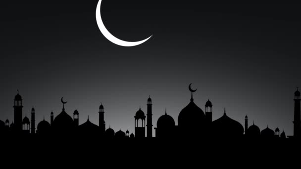 Eid Mubarak Saudações Eid Eid Fitr Eid Adha — Vídeo de Stock