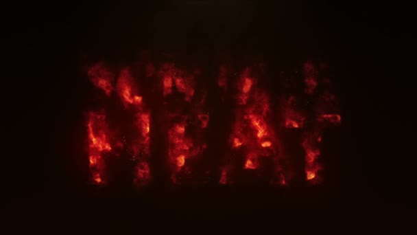 뜨거운 불타는 텍스트 애니메이션 — 비디오