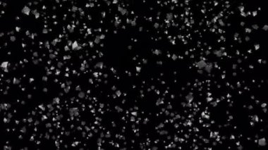 Küp Patlaması. Kutu patlaması. Kutu Şekli Parçacık Patlaması. Şeffaf arkaplan. Alfa Kanalı