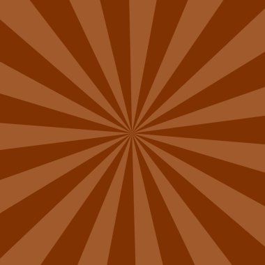Radyal yayılan patlama arkaplanı. Kahverengi renkli kıvrımlı çizgili tasarım. retro kavramı