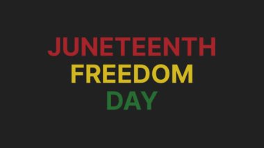 Haziran 'ın özgürlük döngüsü metni. Kutlama, poster, kart, el ilanı, poster ve diğer ortamlar için vektör illüstrasyonu.