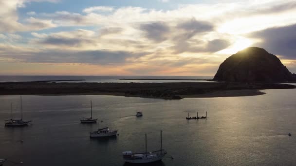 Morro Bay Blick Auf Das Meer Von Oben Auflösung Fps — Stockvideo
