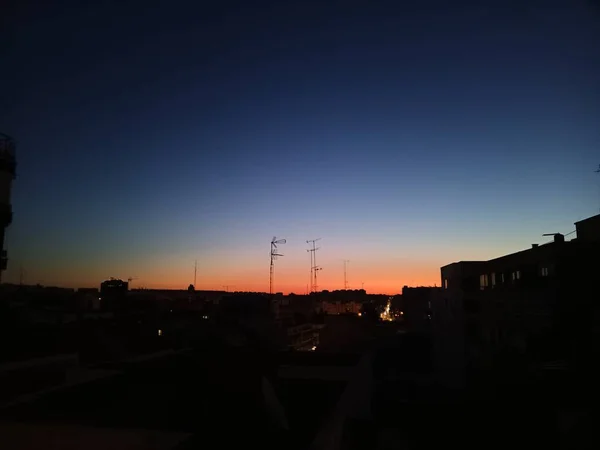 マドリードの空の上の日の出 — ストック写真