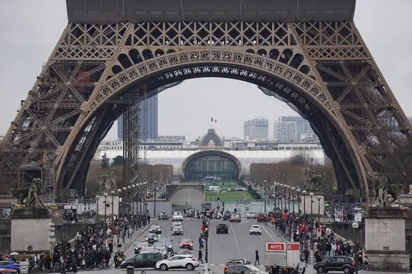 Эйфелева Башня Городе Париже — стоковое фото